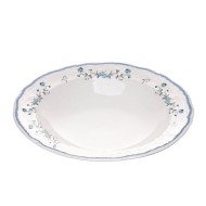 Prato Avulso 21cm Fundo Florescer Azul Cerâmica 